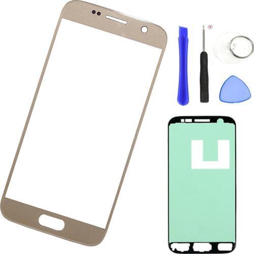 For samsung Galaxy S7 G930 G930F Original Phone LCD Touch Screen Front Outer Glass Panel Lens Replacement Adhesive + Tools