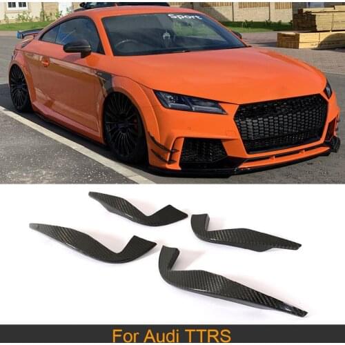 Carbon Fiber Front Bumper Air Vent Fender Trims for Audi TTRS 2016 2017 2018