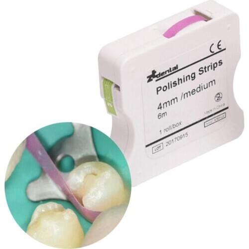 1Roll Dental Polishing Strip 4mm Resin Tooth Interdental Sanding Grinding Dental Tool Dentist Material Teeth Whitening