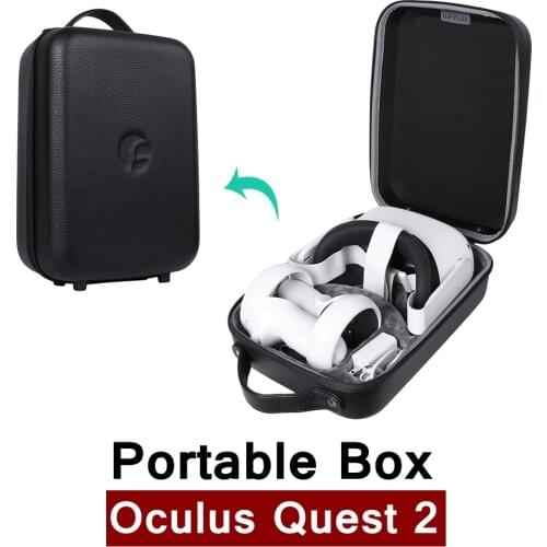 Portable Box For Oculus Quest 2 VR Headset Glasses Controller Travel Case Protective Leather Bag for Oculus Quest 2 Accessories