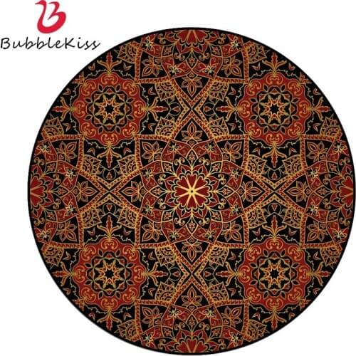 Bubble Kiss Ethnic Style Living Room Carpet European Retro Decor Carpet For Bedroom Red Printed Pattern Childrens Room Area Rug