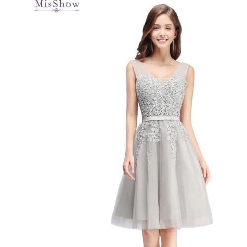 Pink Sleeveless Cocktail Dresses Knee Length Lace Short Formal Party Gown 2020 Sexy A line robe coctail