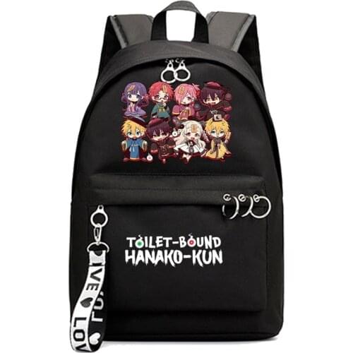 Anime Boys Girls Backpack Cartoon Toilet-Bound Hanako-kun School Bags Kids Teens Bookbag Shoulder Travel Bags Gift