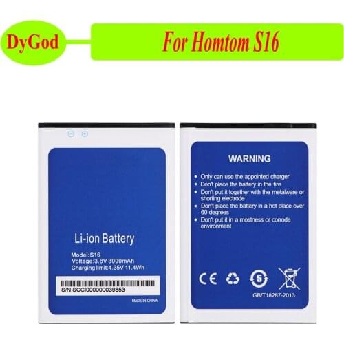 DyGod 3000mAh for Homtom S16 Battery Replacement Battery Batteries Bateria For Homtom S16 Smart Phone