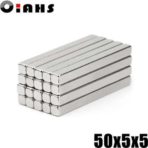 200pcs F50x5x5mm Super Powerful Strong Rare Earth Block NdFeB Magnet Neodymium N35 Magnets F50*5*5mm- Free Shipping