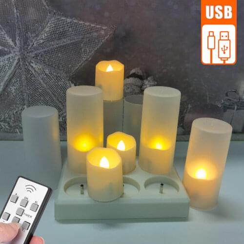 Rechargeable Tea Lights With Remote ,Home Decoration LED Easter Candles For Birthday Halloween Wedding Christmas Candles