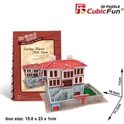 T53 3D Puzzle Turkish residence DIY Creative gift Educational toys World style tour construction paper model