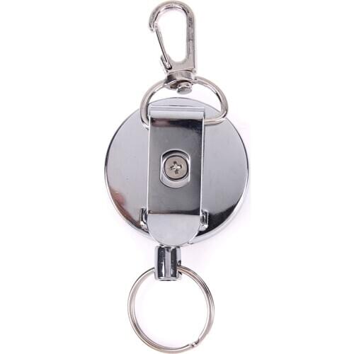 Retractable Resilience Steel Wire Rope Elastic Keychain Recoil Sporty Alarm Key Ring Anti Lost Keychain Outdoor Safety Buckle