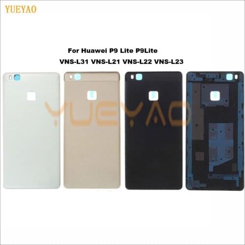 Battery Back Cover For Huawei P9 Lite case For P9 Lite Back Housing Replacement+Back Camera Glass Lens, For Huawei P9 Lite Cover