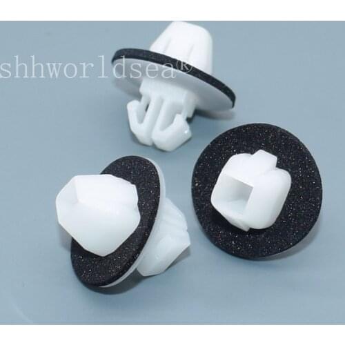 Shhworldsea 100PCS Rocker Panel Moulding Clip For Toyota 90467-11063 For Previa 1990-On Auto Plastic Clips Car Fasteners Clips