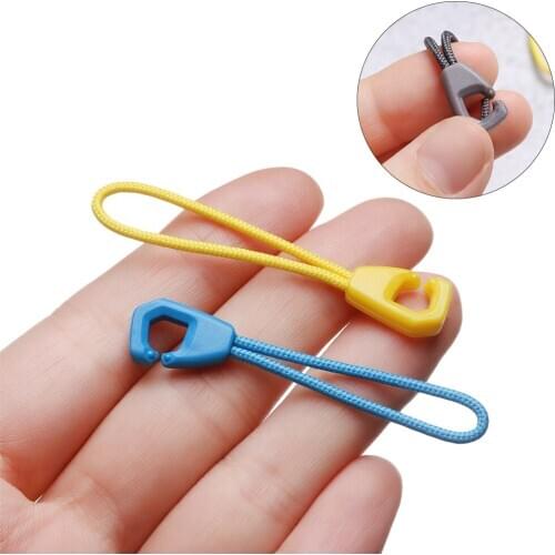10 Pcs 5 Colors Zipper Pull Puller End Fit Rope Tag Fixer Zip Cord Tab Replacement Clip Buckle Travel Bag Suitcase Backpack