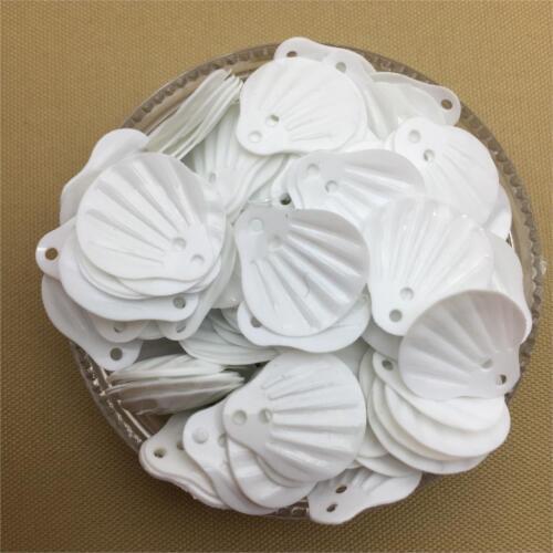 50g 13mm 18mm Shell Sequins Loose PVC Paillettes for Crafts Sewing DIY Dress Clothing Accessories Solid White Confetti Spangles