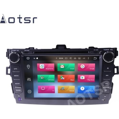 AOTSR 2 Din Car Radio Coche Android 10 For Toyota Corolla E140 E150 2006 - 2013 Central Multimedia Player GPS 2Din DSP Autoradio