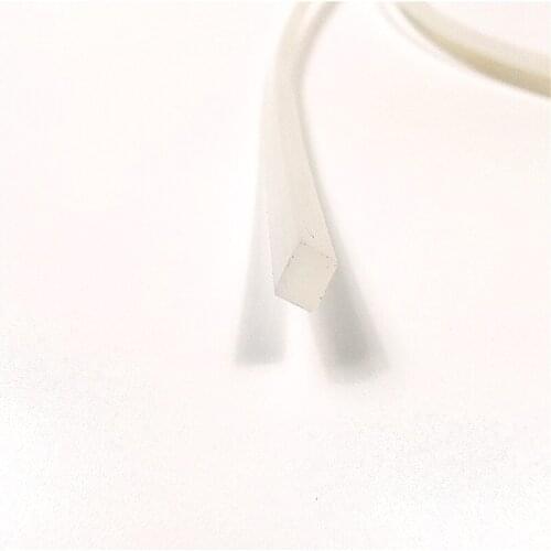 Length 1M to 10M White color square solid silicone strip square white silicone sealing strip white rubber sealing strip