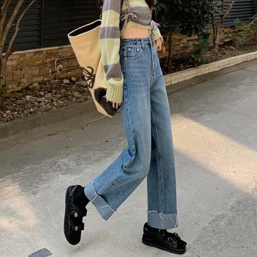 Женские прямые джинсы Fdfklak China At AliExpress