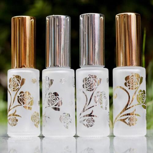 Spray Vial Sprayer Perfume Bottle 15ml Glass Perfume Bottle Makeup Tools Refillable Empty Frosted Glass Bottle 25pcs/lot