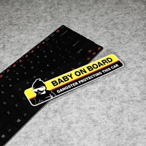 G104 20x5.2cm Car Safety Reflective Stickers and Decals BABY ON BOARD Baby in Car Trunk Stickers Automotive Decoration Stickers