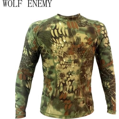 Kryptek tight compression Army T-shirt Typhon Long sleeve Tactical shirt Breathable