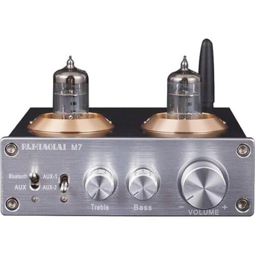 M7 fever 6J1 tube bile front HIFI electronic tube front audio amplifier Bluetooth high bass adjustment
