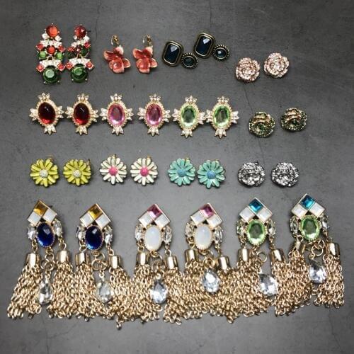 Fashion Mixed Color Sweet Enamel Alloy Cute Earring For Women
