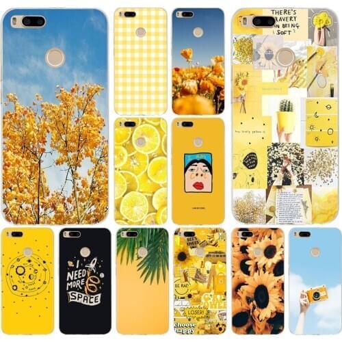 51AS Its infinite in yellow Soft Silicone Tpu Cover phone Case for Xiaomi MI A1 A2 A3 6 8 9 SE lite