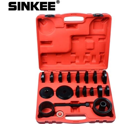 23Pcs FWD Front Wheel Drive Bearing Press Kit Removal Adapter Puller Pulley Tool Kit W/Case High Quality SK1084