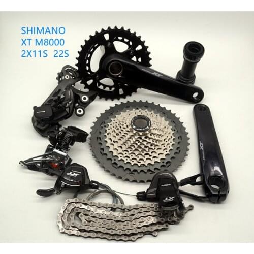 SHIMANO XT M8000 groupset kit 2X11 22S 33S 3x11 22 Speed MTB Mountain bike Derailleur Group set 170/175MM crank length