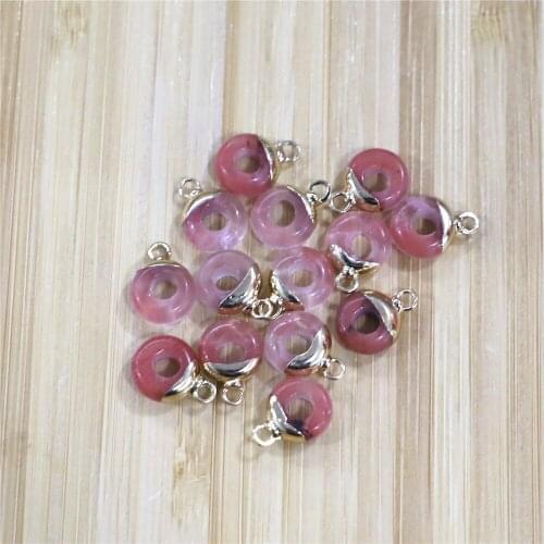 Wholesale 15pcs Natural Red Crystal Agates Abacus Shape Large Hole Stone Bead Pendant Size 4x10mm, Used To Make Earring Necklace