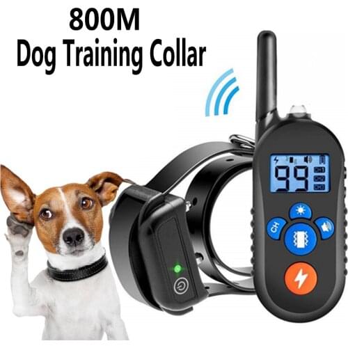 800m Dog Training Collar Electric Pet Training Equipment Waterproof Baking Repeller Dog Trainer Remote Control Anti-Bark Tool