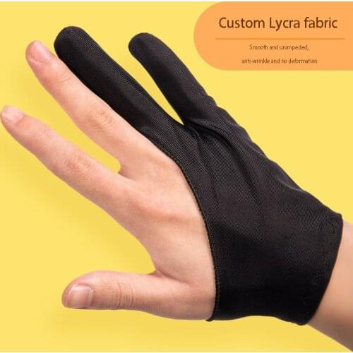 Auxiliary tools Black Two-finger Painting Anti-fouling Gloves Anti-abrasion Artist Sketch Color Powder Flat Drawing