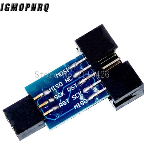 10 Pin to 6 Pin Adapter Board for AVRISP MKII USBASP STK500