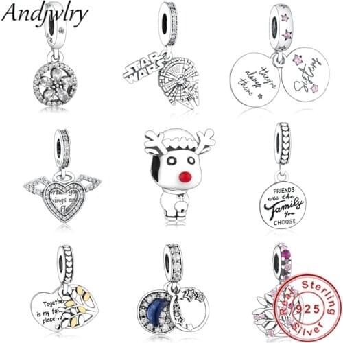 Fit Original Pandora Charms Bracelet 925 Sterling Silver Dangle Charm Pendant DIY Jewelry 925 Silver Berloque