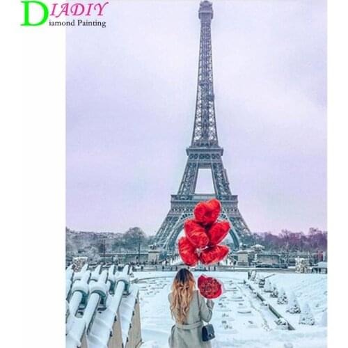 Full Square/Round Diamond Landscape Paris Tower 5D DIY Diamond Painting Diamond Embroidery Home Decor Gift Cross Stitch Mosaic