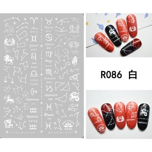 3D Stickers for Nails Self-adhesive Design Constellation Character Nail Art Decorations Decals Foil Wrap Manicure Accessories