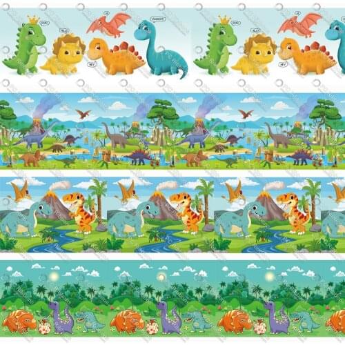Dinosaur Cartoon 1-1/2" Printed Lanyard/Grosgrain/Satin Design Customized Ribbon for Bow DIY Hair Craft Supplies Sewing 50 Yards