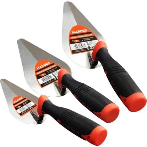 6/7/8 inch Construction Tools Putty Knife Brick Trowel Laying Carbon Steel Blade Pointing Plaster Tool Round Head Carbon Steel