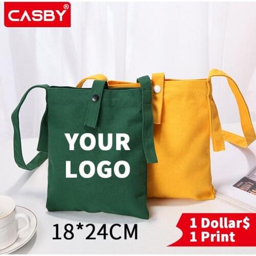 New Private Print Shoulder Bag Fashion Personalized Design Logo Canvas Pouch Simple DIY Custom Graphic Crossbody Pocket XKD5001