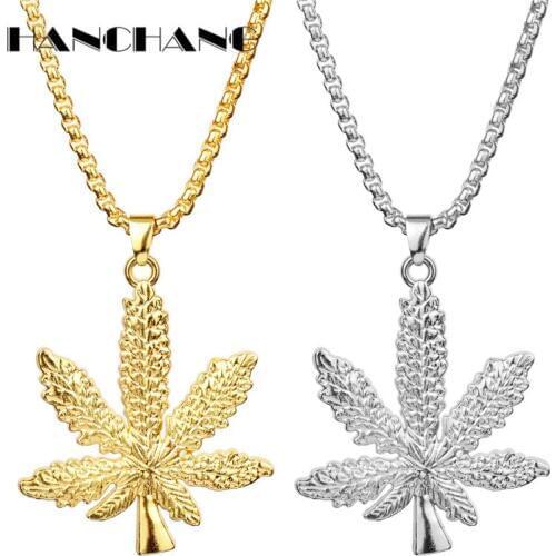 Iced out weed maple pendants necklace shiny luxurious pendants necklaces with snake chain