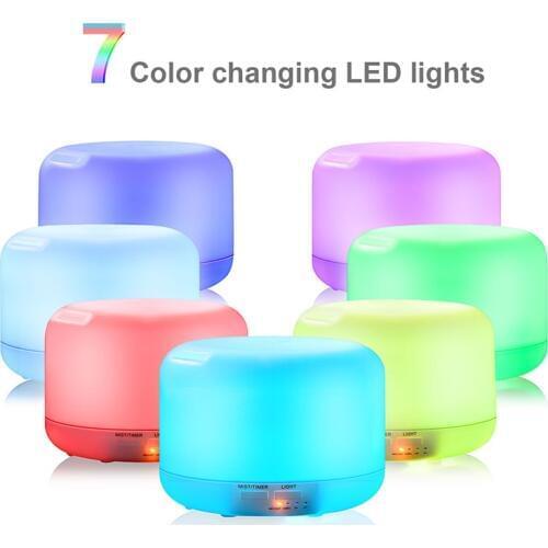 1000ML Air Aroma Diffuser Ultrasonic Humidifier home 7 Color LED Light Electric Aromatherapy Essential Oil Aroma Diffuser