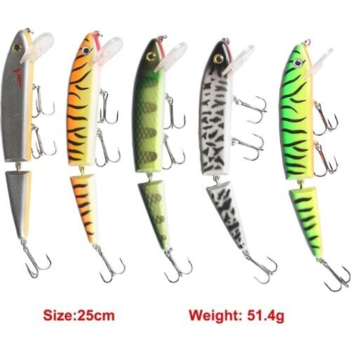 1PC Fishing Wobblers Lifelike Jake bait 2 Segment Swimbait Crankbait Hard Bait Slow 25cm 51.4g Isca Artificial Lures