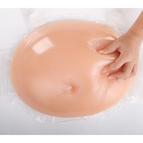 100% Silicone Gel Belly False Pregnant Tummy Artificial Stomach Artificial Belly for Crossdresser Actor Woman Jelly Tummy
