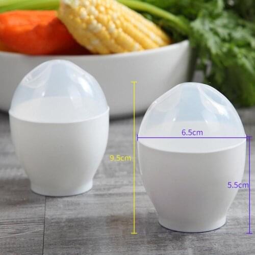 2Pcs Egg Poacher Reusable Eggs Boiler Steamer Omelette Cooking Tools Kitchen Egg-shaped Microwave Heat Resistant Egg Cooking Cup