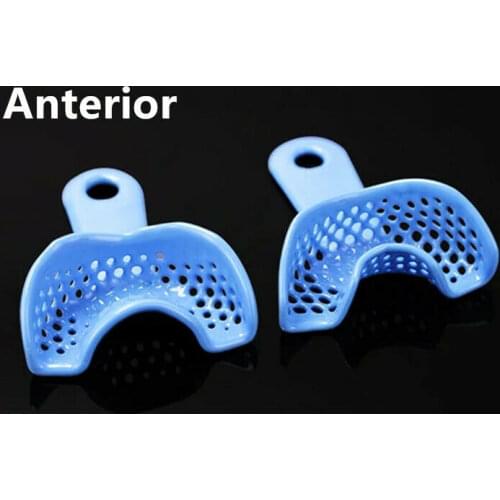 20Pairs=40Pcs Dental Plastic-Steel Trays Denture Model Material Dental Impression Tray Anterior Upper&Lower