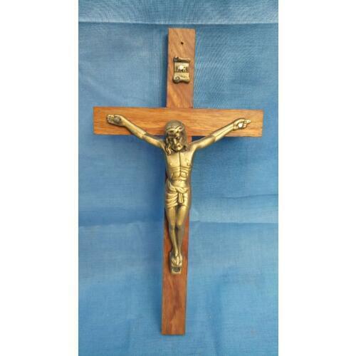 23 CM large --TOP Christianism Home Decor Jesus Christ On Cross the crucifixion Crucifix Religious metal wall cross statue