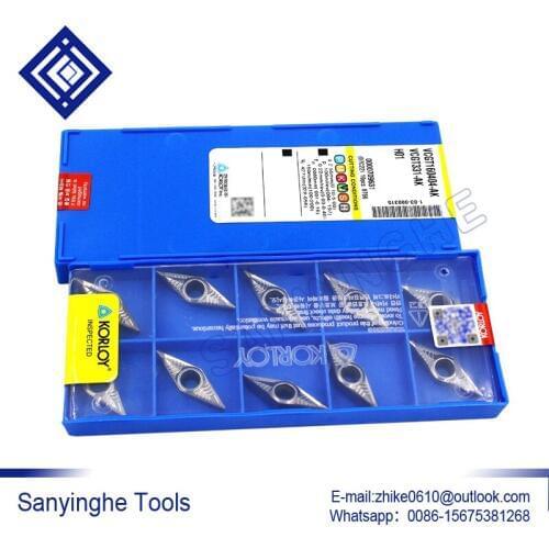 Free shipping high quality 50pcs/lots VCGT160402-AK HO1 / VCGT160404-AK HO1 / VCGT160408-AK HO1 cnc carbide turning inserts
