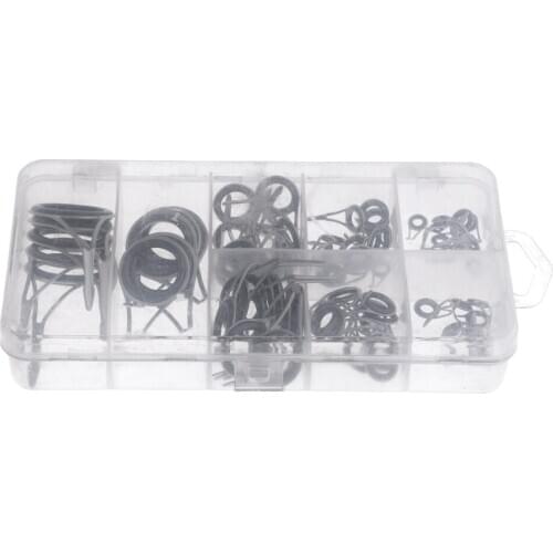 70Pcs Multiple Sizes Telescopic Sea Fishing Rod Guides Rings Saltwater Fishing Rod Eye Ring Stainless Tip Guide DIY Kit Tackles