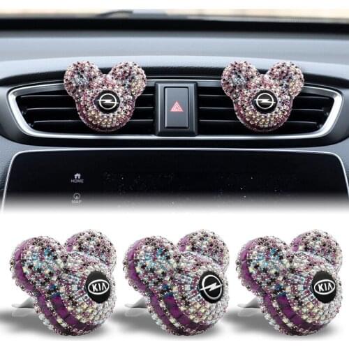 Perfume Mickey Diamond Car Air Conditioner Outlet Car Air Freshener For VW Volkswagen Golf Polo Passat Tiguan Jetta Accessories