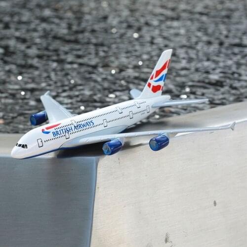 British Airways Airbus A380 Airplane Diecast Aircraft Model 6" Metal Aeroplane Home Office Decor Mini Moto Toys for Children