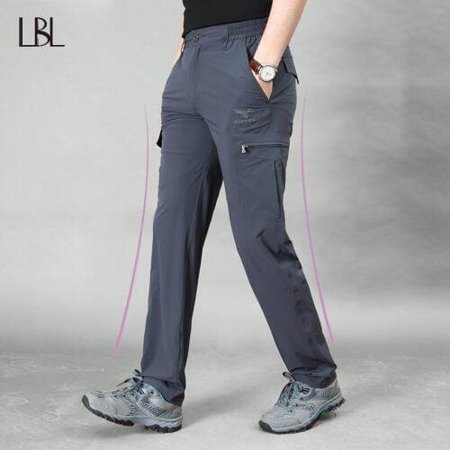 Mens Summer Casual Army Military Style Trousers Men Lightweight Breathable Quick Dry Pants Male Tactical Cargo Waterproof Pants