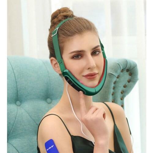 Face V Shaper Electic Slimming Belt Lifting Massager Therapy Facial Lifting Device Hot Compress Wireless Vibration Massage